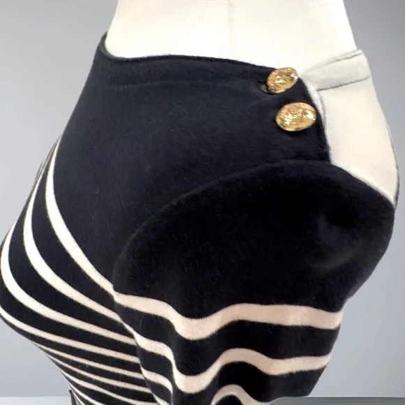 Lauren Ralph Lauren petite dress- navy blue & white stripes - size P medium - Picture 5 of 12